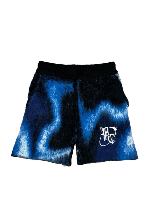 BLUE MOHAIR SHORTS (READY TO SHIP)